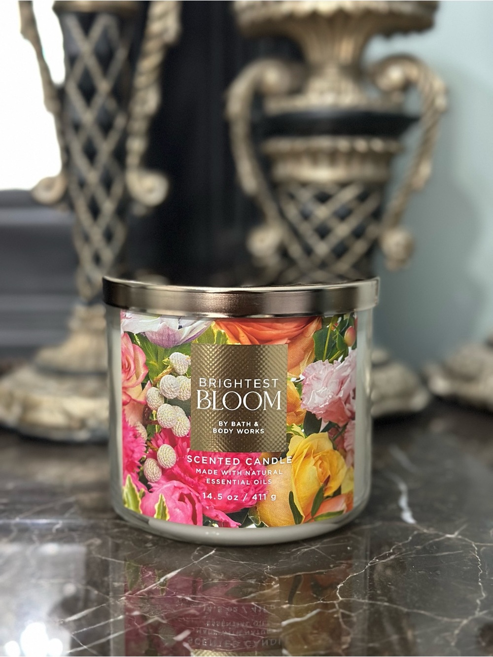 Bath & Body Works White Brightest Bloom Scented Candle - Floral Label